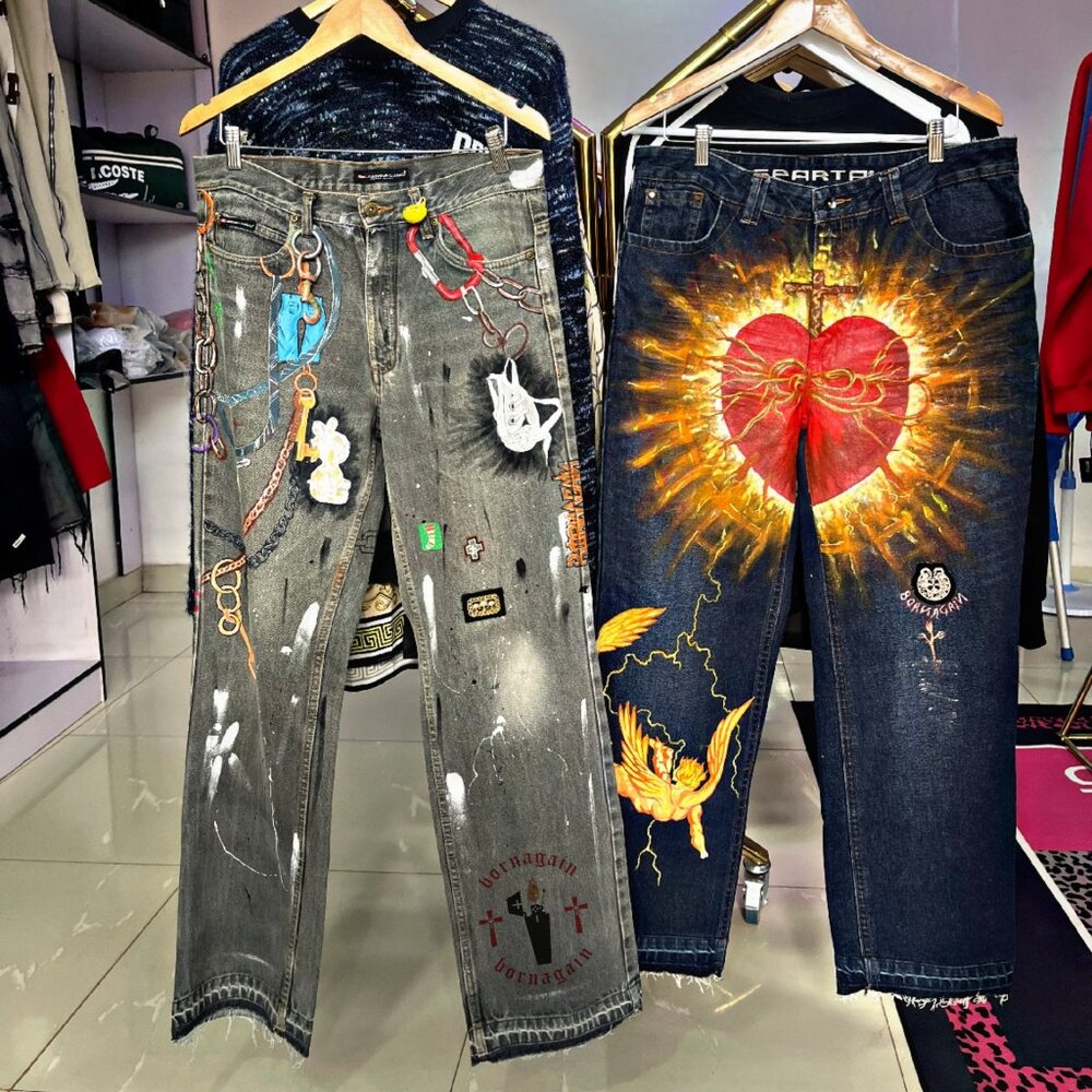 Hand Painted Custom Jean. - image 1